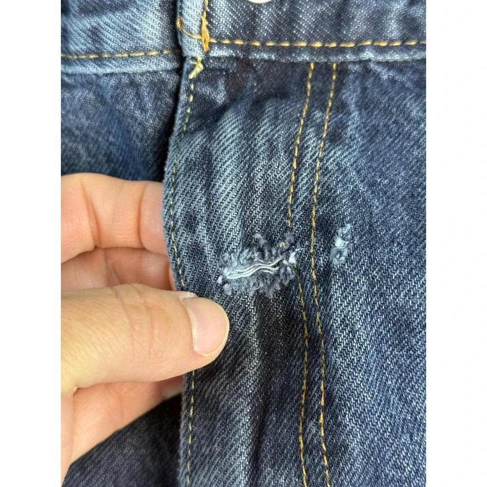 Levi's 565 Jeans Mens 38x32 Med Wash Blue Relaxed Straight Distressed Denim